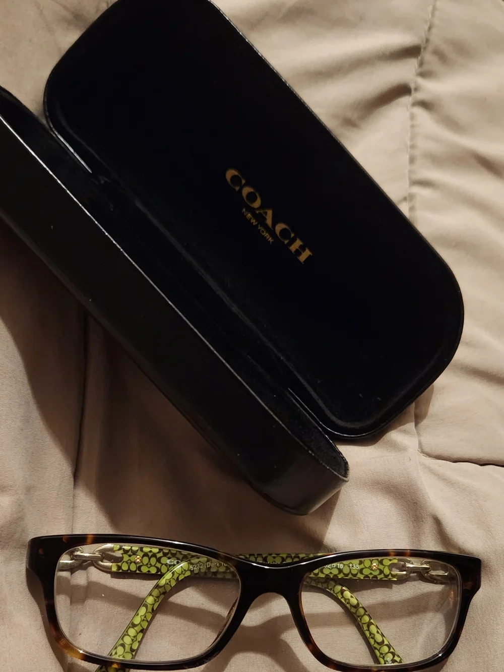COACH Women's Tortoiseshell Sunglasses With Gold Accents